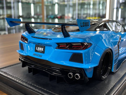 1:18 Resin Model IVY Merit Models Chevrolet Corvette C8 LBWK – Baby Blue (Limited 99 pcs – Dubai Collectors)