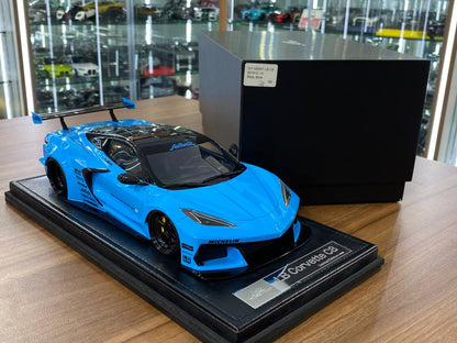 1:18 Resin Model IVY Merit Models Chevrolet Corvette C8 LBWK – Baby Blue (Limited 99 pcs – Dubai Collectors)