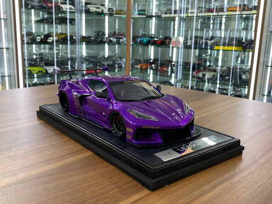 1:18 Resin Model IVY Merit Models Chevrolet Corvette C8 LBWK – Purple (Limited 99 pcs – Dubai Collectors)