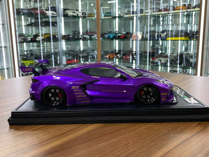 1:18 Resin Model IVY Merit Models Chevrolet Corvette C8 LBWK – Purple (Limited 99 pcs – Dubai Collectors)