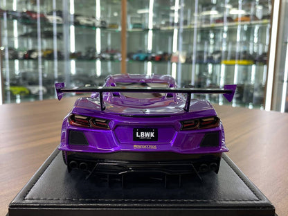 1:18 Resin Model IVY Merit Models Chevrolet Corvette C8 LBWK – Purple (Limited 99 pcs – Dubai Collectors)