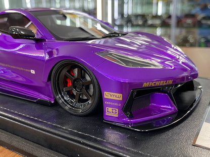 1:18 Resin Model IVY Merit Models Chevrolet Corvette C8 LBWK – Purple (Limited 99 pcs – Dubai Collectors)