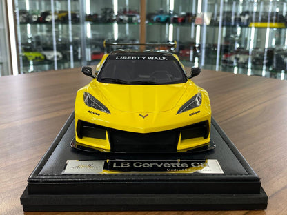 1:18 Resin Model IVY Merit Models Chevrolet Corvette C8 LBWK – Yellow (Limited 99 pcs – Dubai Collectors)