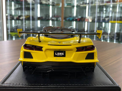1:18 Resin Model IVY Merit Models Chevrolet Corvette C8 LBWK – Yellow (Limited 99 pcs – Dubai Collectors)