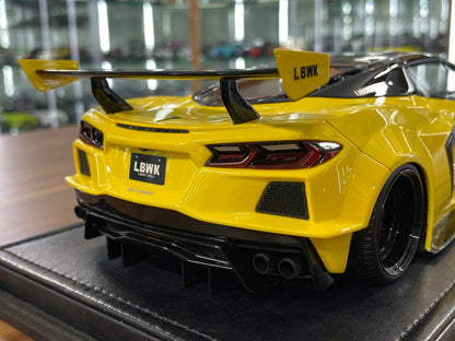 1:18 Resin Model IVY Merit Models Chevrolet Corvette C8 LBWK – Yellow (Limited 99 pcs – Dubai Collectors)