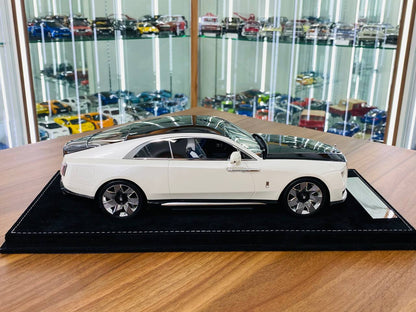 H&H Rolls Royce Spectre Resin Model - White & Black | 1/18 Scale