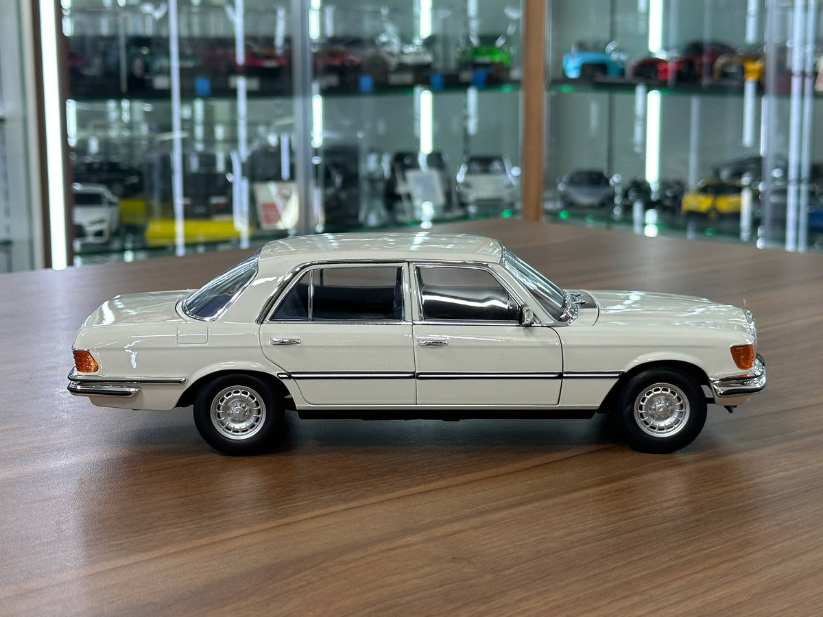 Mercedes‑Benz 350 SEL W116 (1973–1980) – White – 1/18 Metal Diecast Model – Norev Dealer Edition – Full Opening