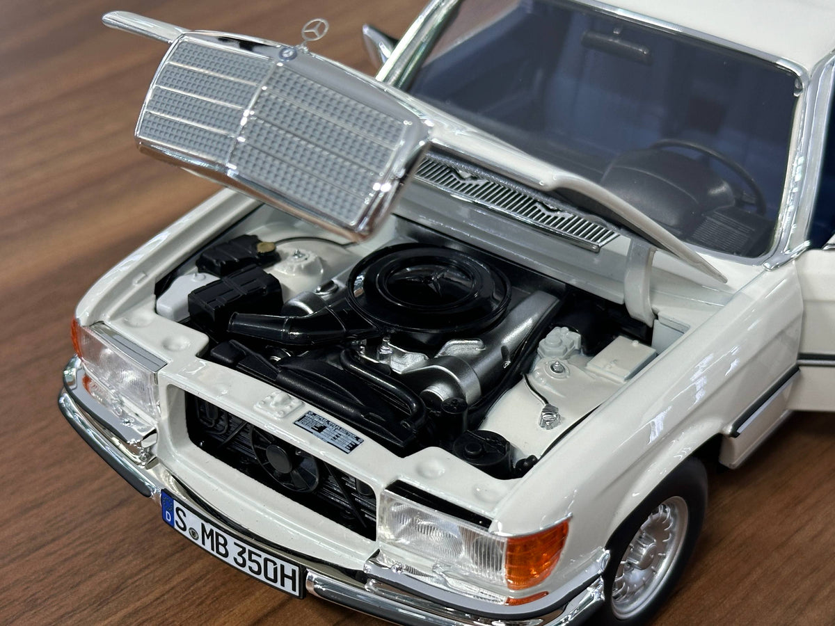 Mercedes‑Benz 350 SEL W116 (1973–1980) – White – 1/18 Metal Diecast Model – Norev Dealer Edition – Full Opening