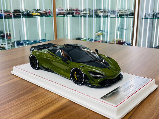Davis & Giovanni McLaren 720S VORSTEINER Resin Model - Matt Metallic Grey | 1/18