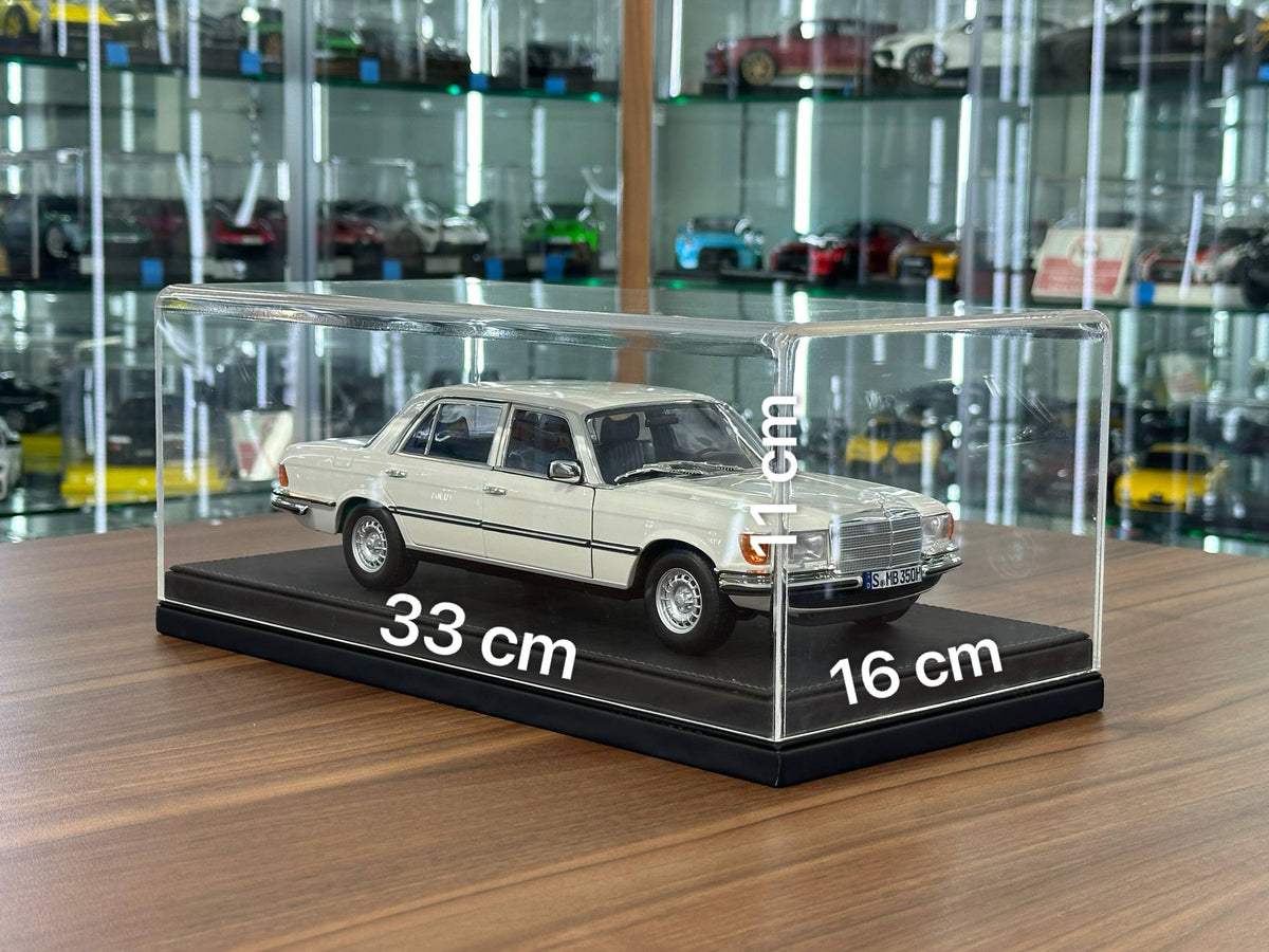 1/18 Acrylic Display Case – Black Leather Base – Collector Edition