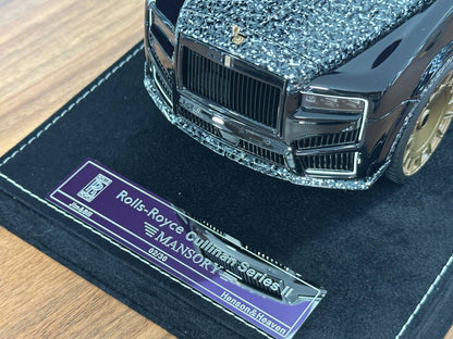 Rolls‑Royce Cullinan Series II Mansory – Piano Black / Chrome Gold – 1/18 Resin Model – H&H – Limited 30 pcs
