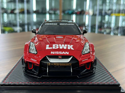 1/18 resin Ignition Model Nissan R35 GT-RR LB-Silhouette WORKS #5 Red/Black  - Limited Edition