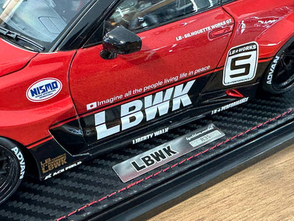 1/18 resin Ignition Model Nissan R35 GT-RR LB-Silhouette WORKS #5 Red/Black  - Limited Edition