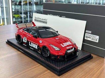 1/18 resin Ignition Model Nissan R35 GT-RR LB-Silhouette WORKS #5 Red/Black  - Limited Edition