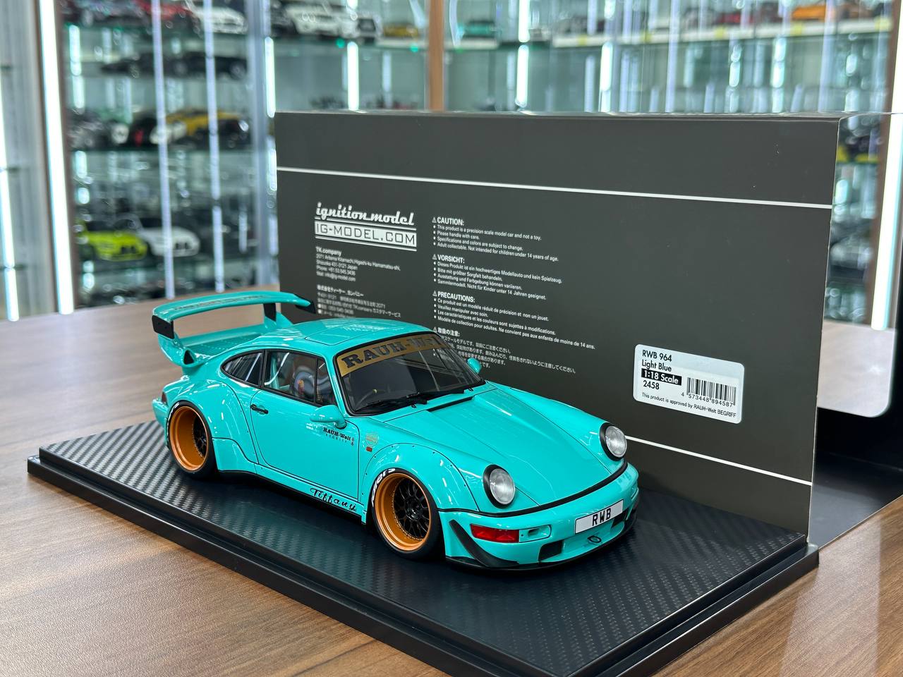 Ignition Model 1/18 Resin Porsche 964 RWB – Light Blue