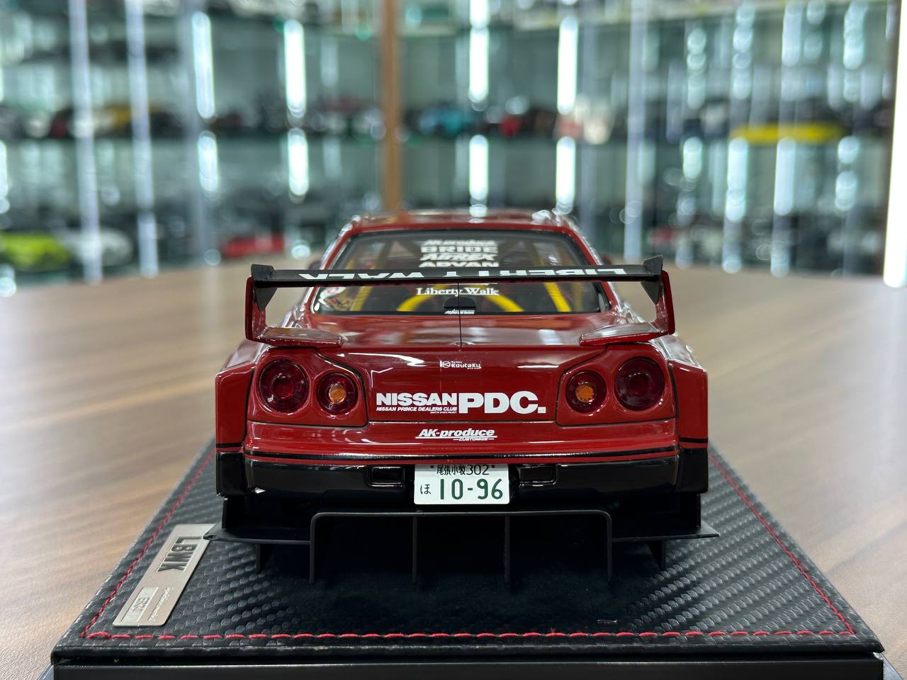 ignition model LBWK 1/18 リミテッド192／200 Ignition Model 1/18 Nissan R34 LB-Silhouette #5 – Red/Black Resin