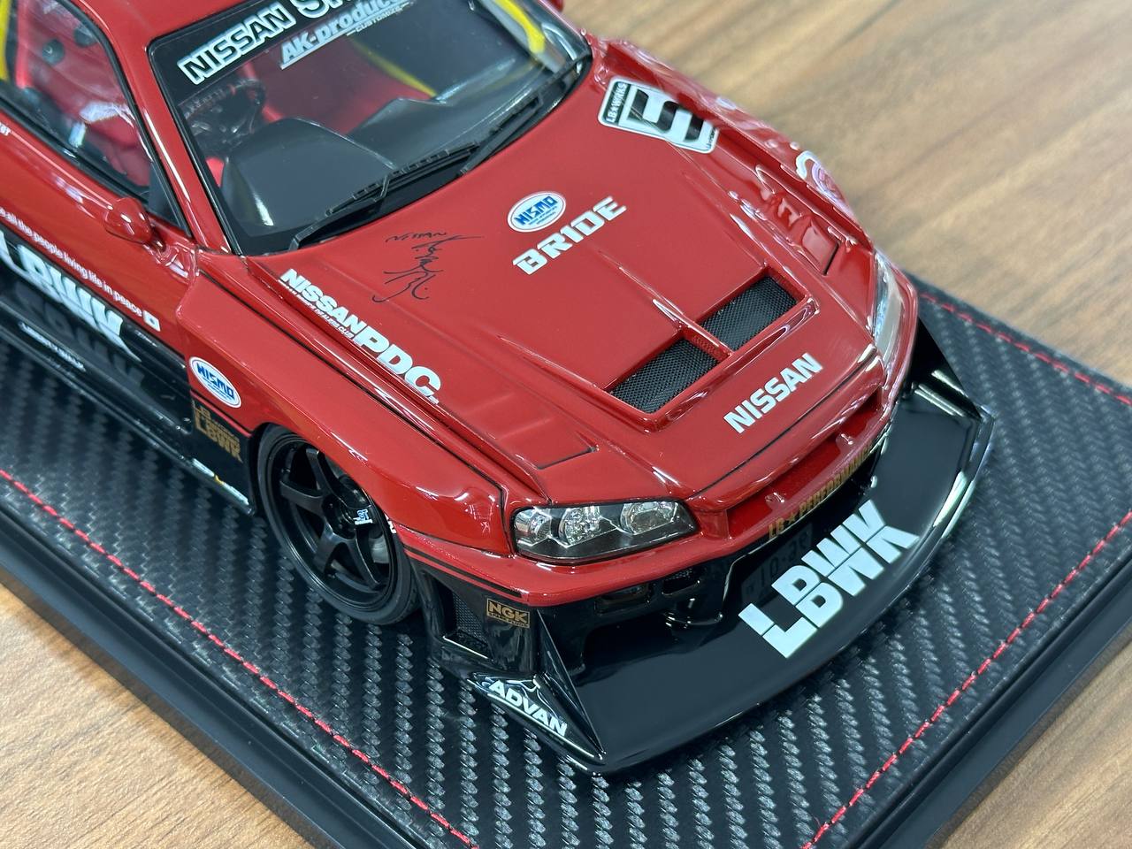 Ignition Model 1/18 Resin Nissan Skyline R34 Super LB-Silhouette #5 – Red/Black (Limited Edition)