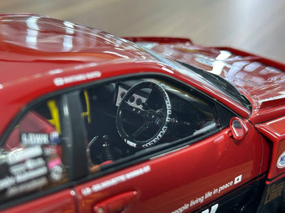 Ignition Model 1/18 Resin Nissan Skyline R34 Super LB-Silhouette #5 – Red/Black (Limited Edition)