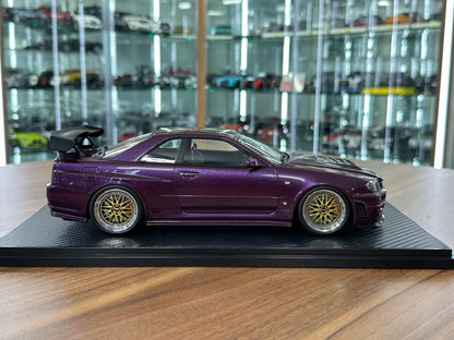 Ignition Model 1/18 Resin Nissan Skyline GT-R R34 R-Tune Nismo – Midnight Purple