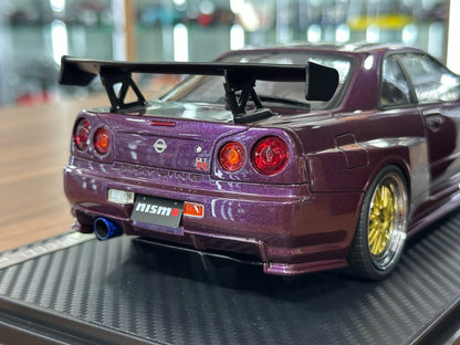 Ignition Model 1/18 Resin Nissan Skyline GT-R R34 R-Tune Nismo – Midnight Purple