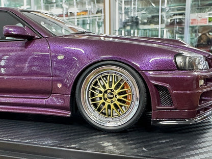 Ignition Model 1/18 Resin Nissan Skyline GT-R R34 R-Tune Nismo – Midnight Purple