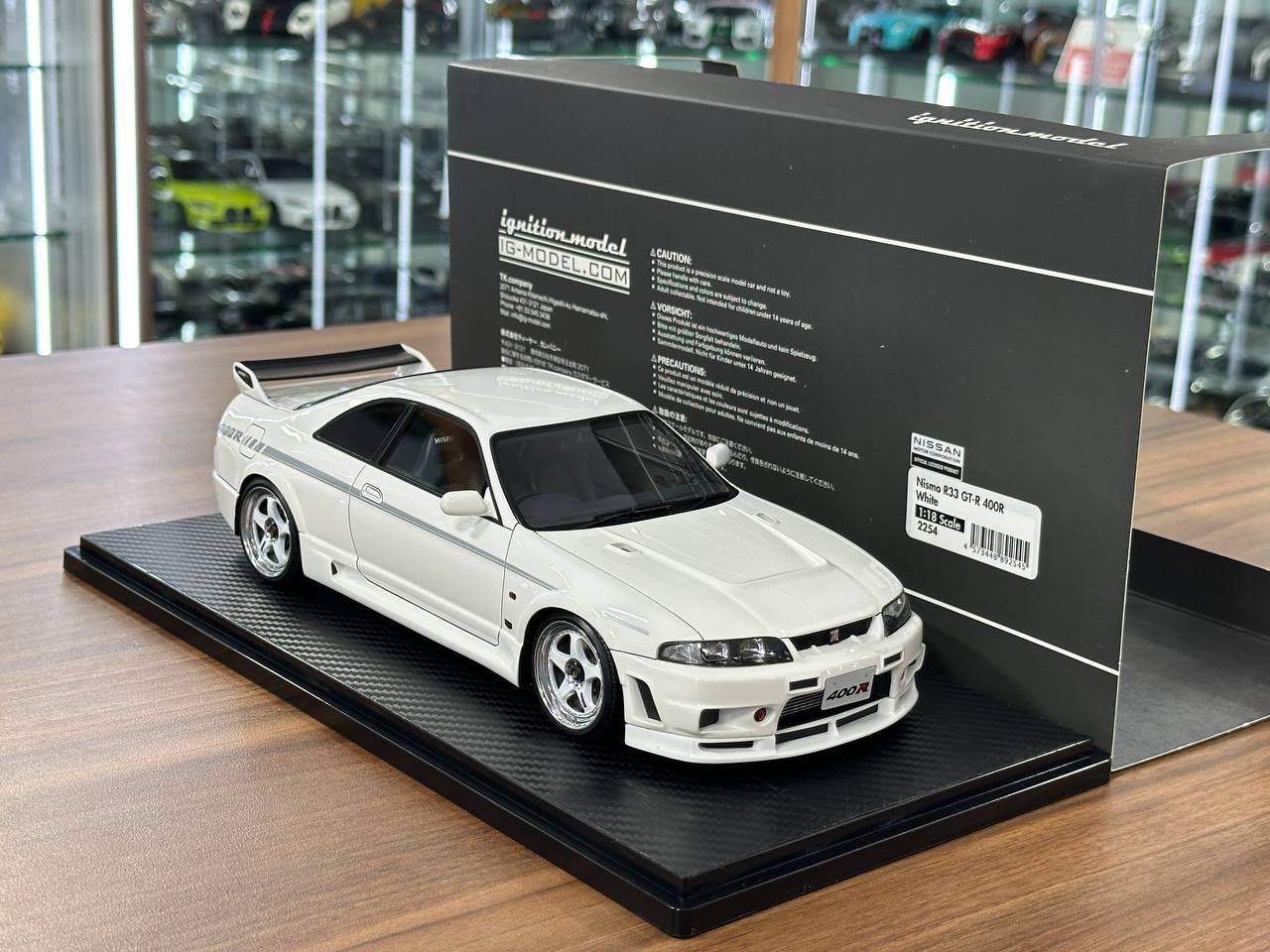 Ignition Model 1/18 Nissan R33 Nismo 400R – White Resin – dturman.com