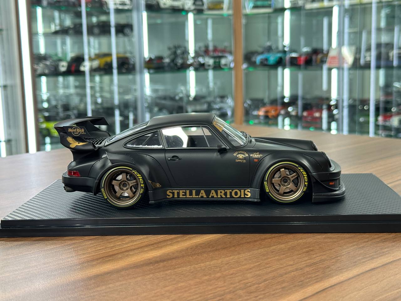 Porsche 964 RWB Stella Artois Matte Black 1/18 Resin – dturman.com