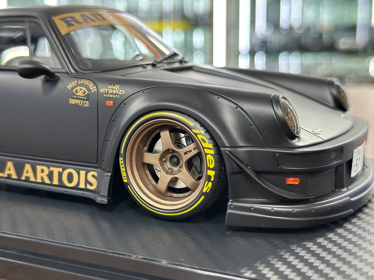 1/18 Resin Ignition Model Porsche 964 RWB Stella Artois – Matte Black