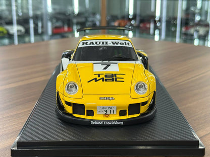 1/18 Resin Ignition Model Porsche 993 RWB Tarmac 1048 #7 – Yellow/Black
