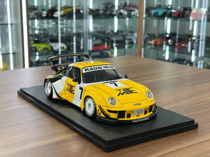 1/18 Resin Ignition Model Porsche 993 RWB Tarmac 1048 #7 – Yellow/Black