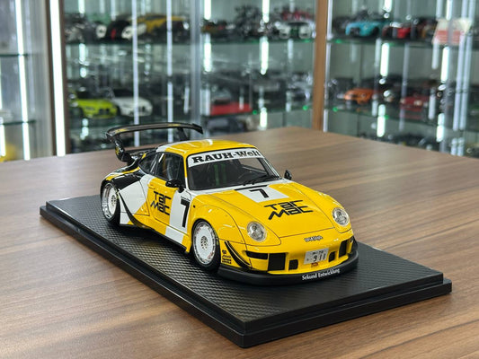 1/18 Resin Ignition Model Porsche 993 RWB Tarmac 1048 #7 – Yellow/Black