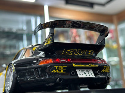 1/18 Resin Ignition Model Porsche 993 RWB Tarmac 1048 #7 – Yellow/Black