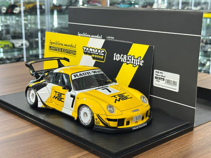 1/18 Resin Ignition Model Porsche 993 RWB Tarmac 1048 #7 – Yellow/Black