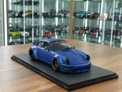 1/18 Resin Ignition Model Porsche 964 RWB – Matte Blue