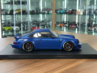 1/18 Resin Ignition Model Porsche 964 RWB – Matte Blue