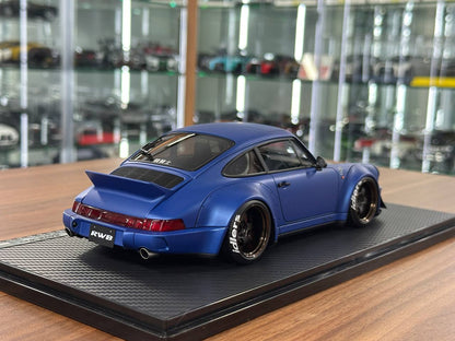 1/18 Resin Ignition Model Porsche 964 RWB – Matte Blue