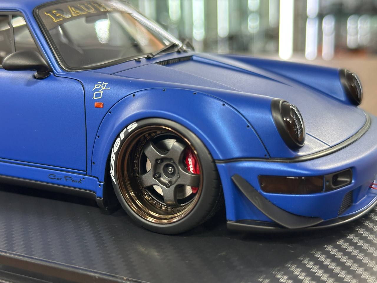 1/18 Resin Ignition Model Porsche 964 RWB – Matte Blue