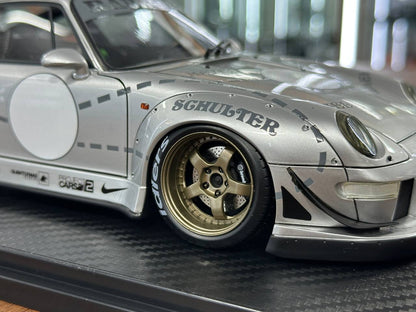 1/18 Resin Ignition Model Porsche 993 RWB – Silver