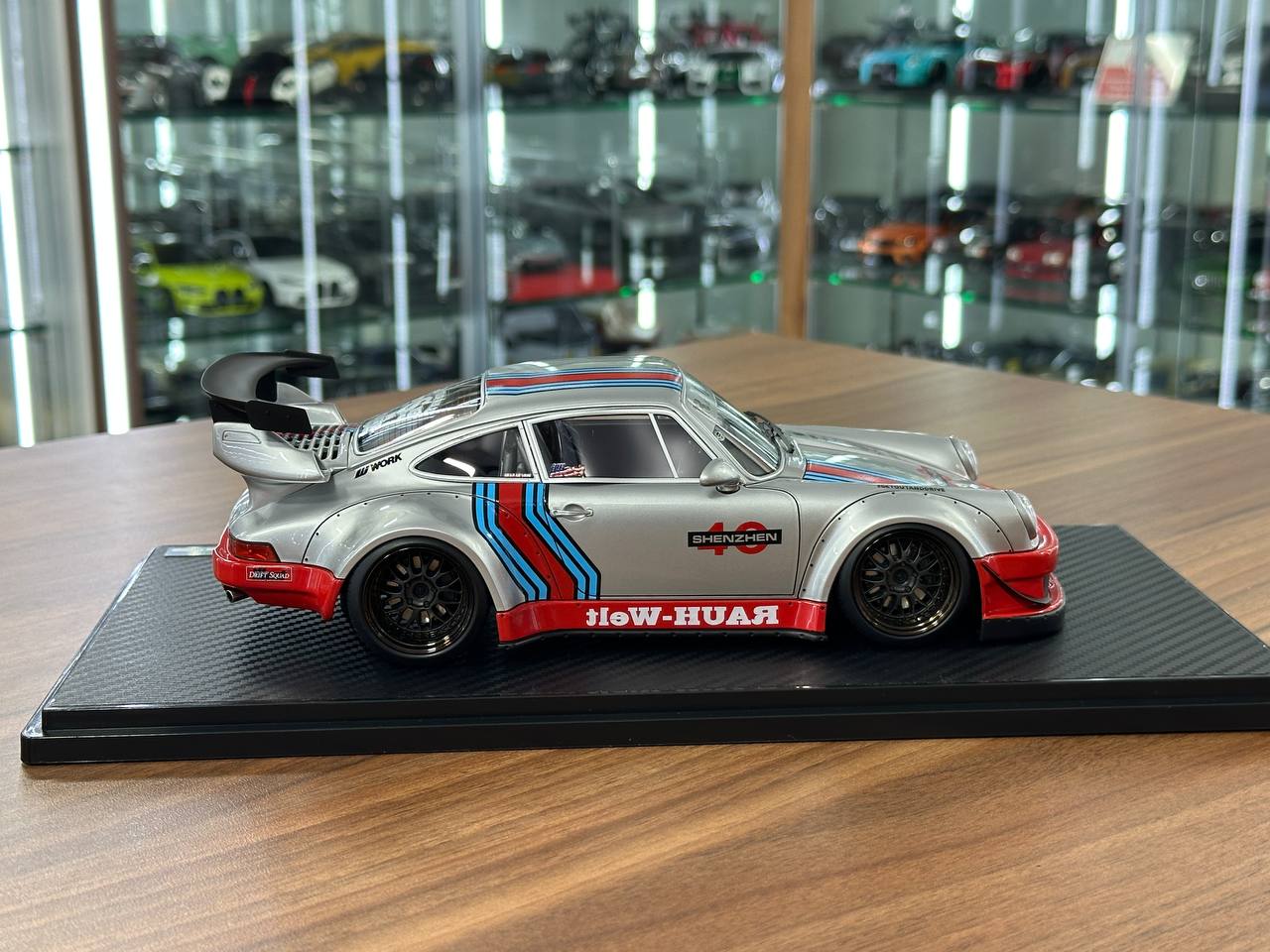 1/18 Resin Ignition Model Porsche 930 RWB #40 Shenzhen – Silver/Red