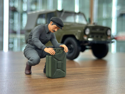 1/18 Scale Figure - Hand Made / Painted Mechanic Man