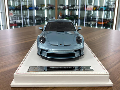 1/18 Resin IVY Models Porsche 911 S/T (992) Ice Blue Black – Limited 20pcs