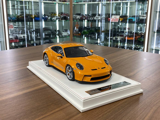 1/18 Resin Porsche 911 S/T (992) by Ivy Models in Orange / Silver – Limited 15pcs