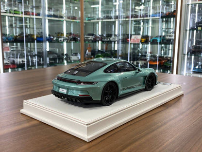 1/18 Resin Porsche 911 S/T (992) by Ivy Models in Pearl Green/ Black – Limited 20 pcs