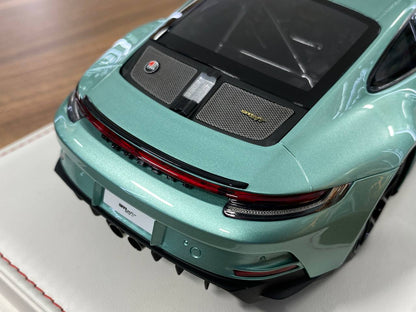 1/18 Resin Porsche 911 S/T (992) by Ivy Models in Pearl Green/ Black – Limited 20 pcs
