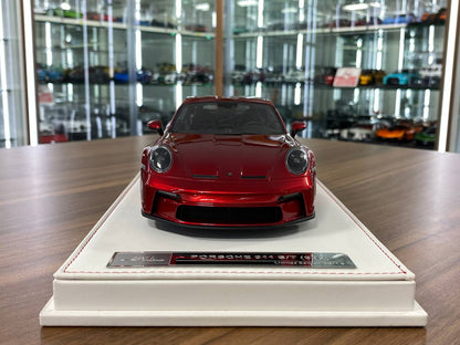 1/18 Resin Porsche 911 S/T (992) by Ivy Models in Metallic Red/ Black – Limited 15 pcs