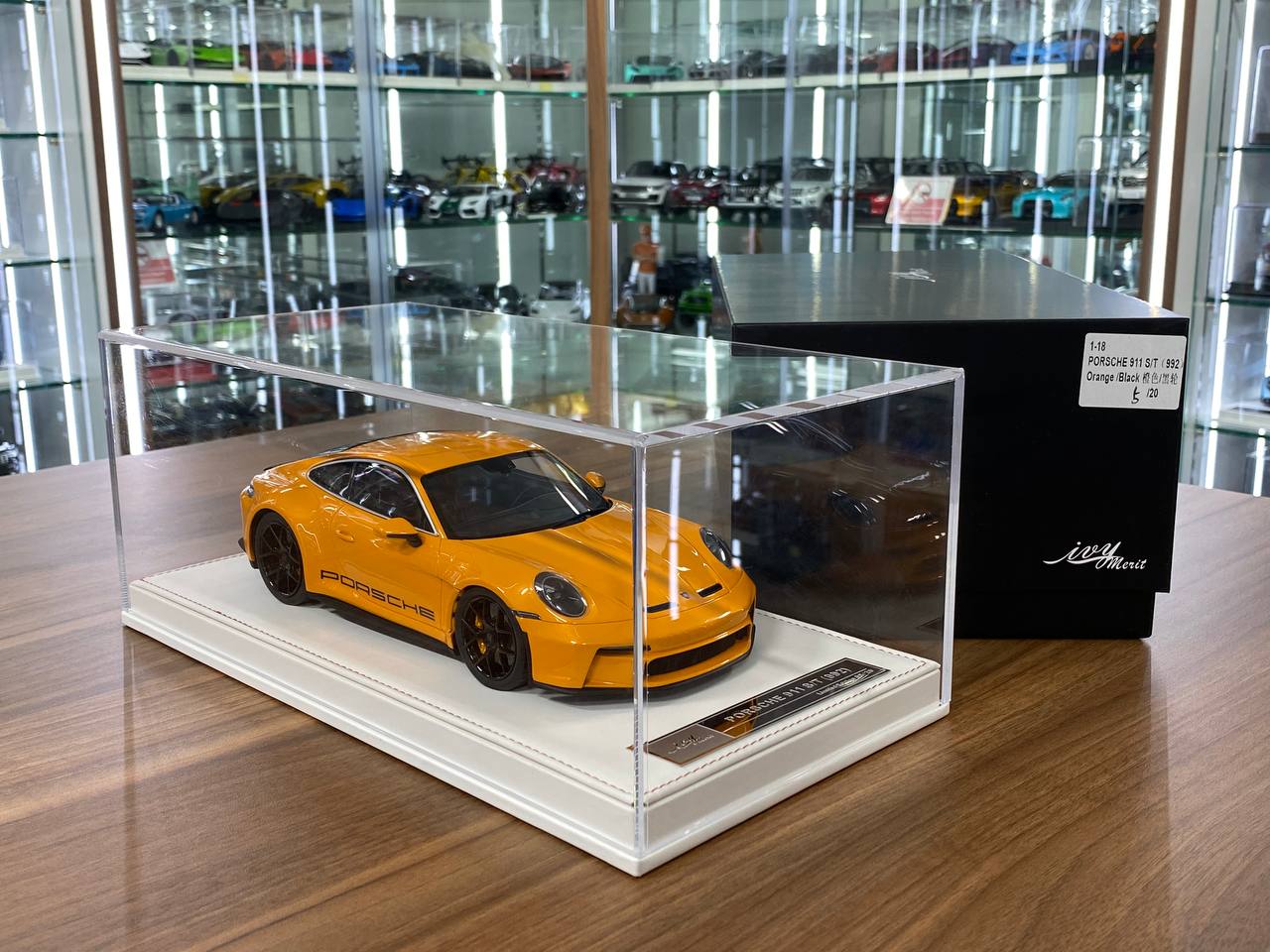 1/18 Resin Porsche 911 S/T (992) by Ivy Models in Orange/ Black – Limited 20 pcs