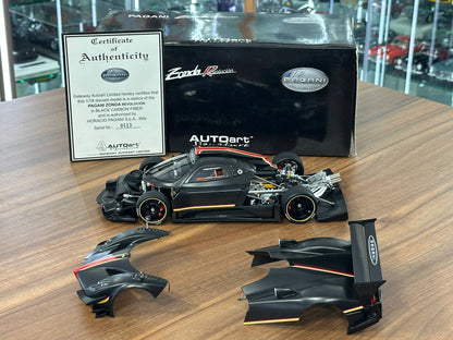 1/18 Diecast Pagani Zonda Revolucian – Black Carbon Fiber – AutoArt – Limited Edition