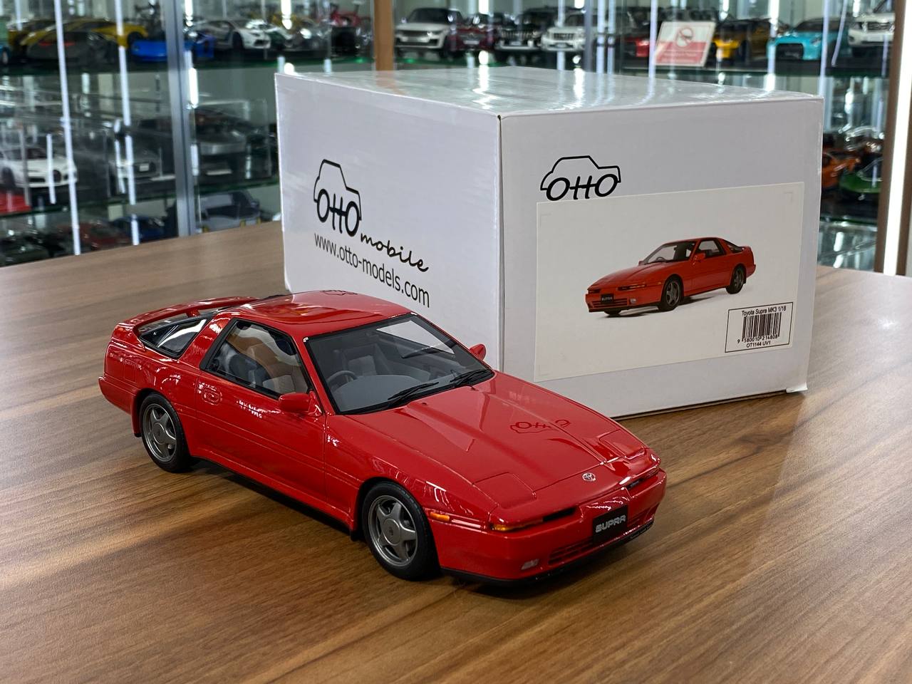 1/18 Resin OttO Mobile Toyota Supra MK3 Red – Limited 999pcs