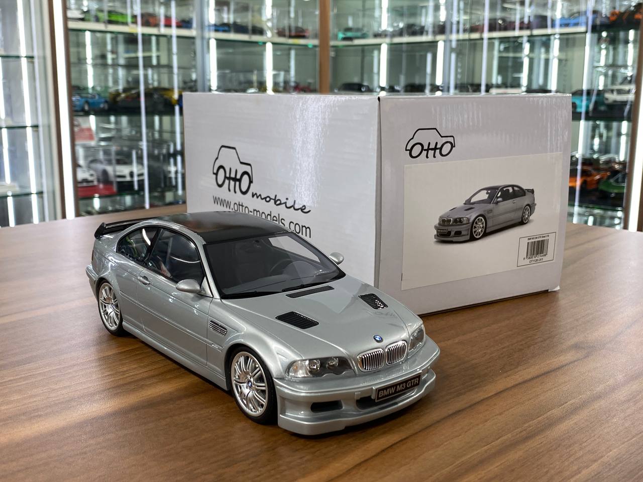 1/18 Resin OttO MobileBMW M3 E46 GTR Street Road Version Silver – Limited 2500pcs