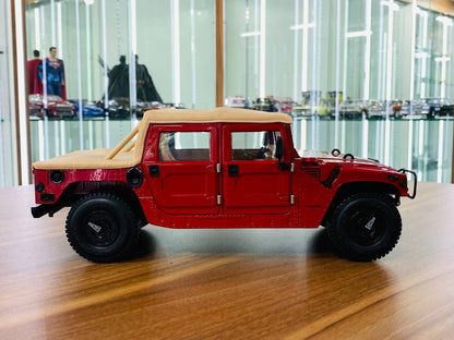 Exoto ThunderTrac 1995 AM General Humvee Hummer H1 Soft Top Diecast - Red | 1/18 Scale